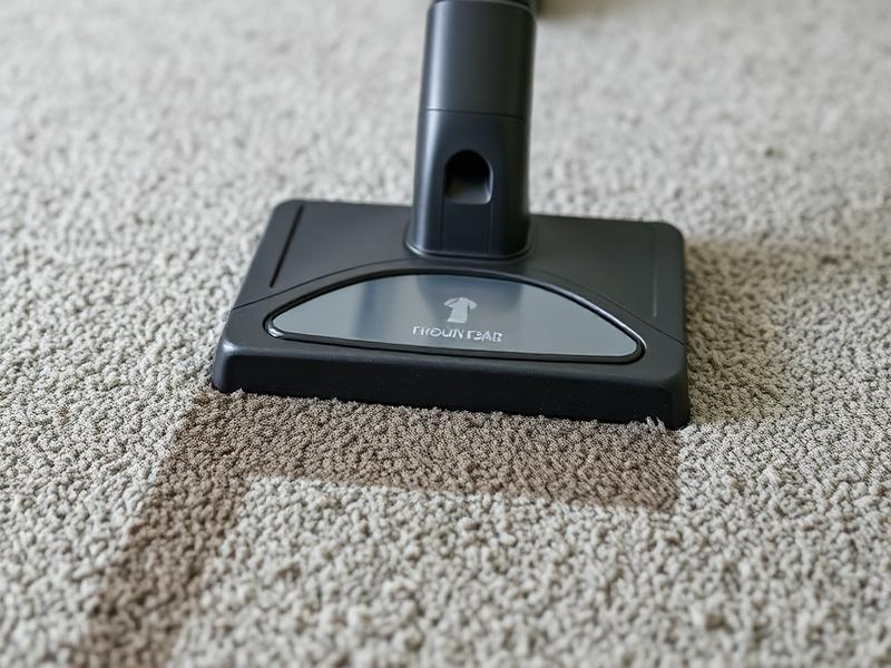 Professional steam cleaning head extracting dirt from a grey carpet